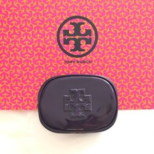Tory Burch Small Patent Cosmetic Case in Purple
